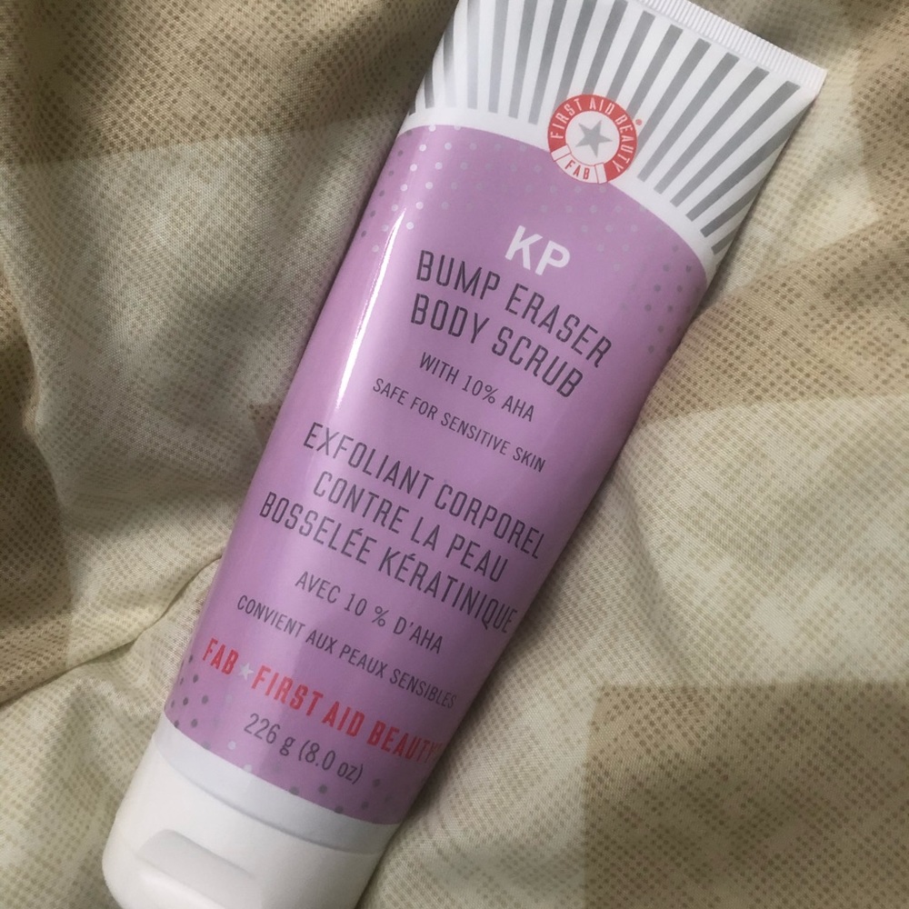 KP bump erased scrub with 10% AHA FIRST AID BEAUTY